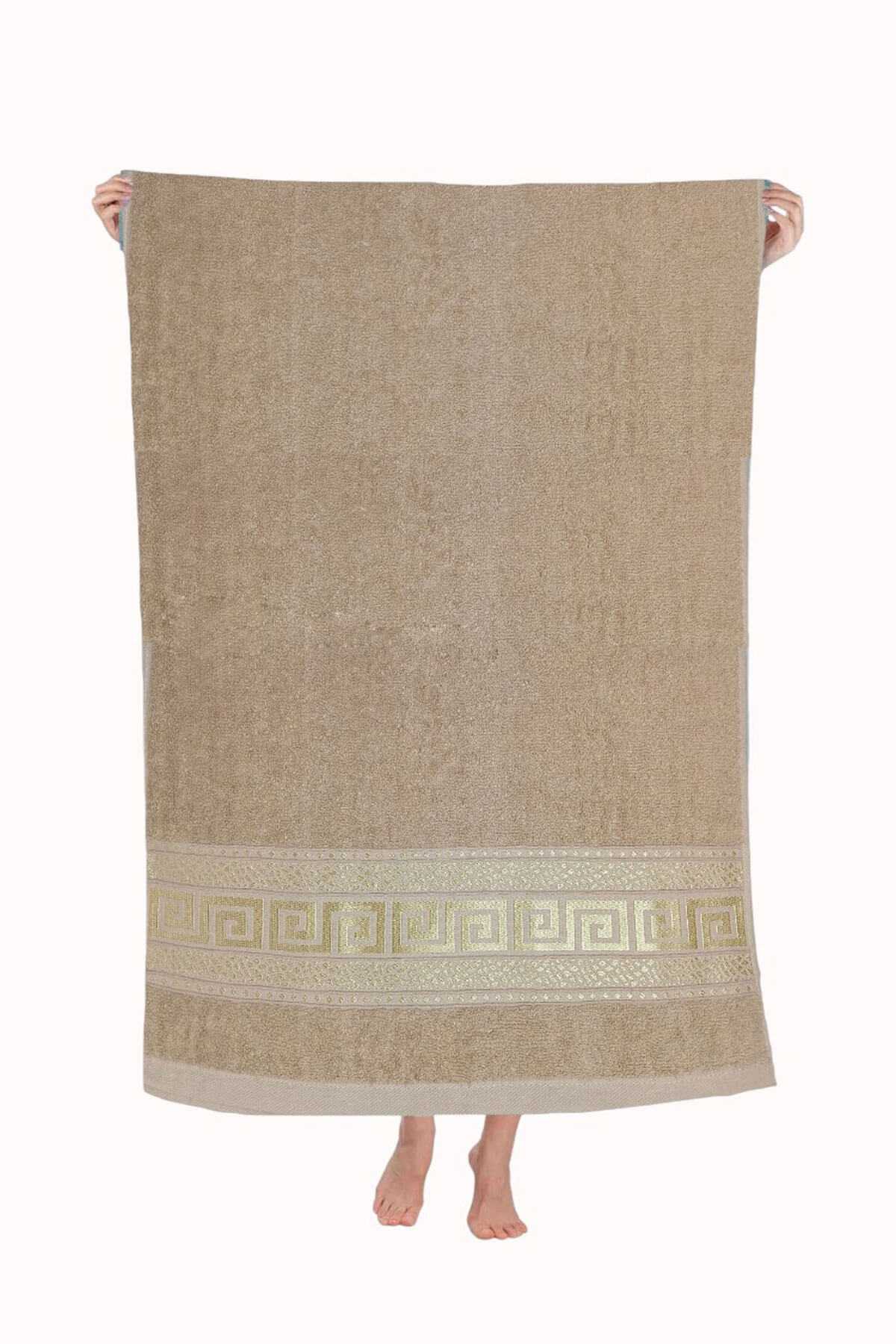 Nayra %100 Pamuklu Banyo Havlusu 70x140 Cm Bej resmi