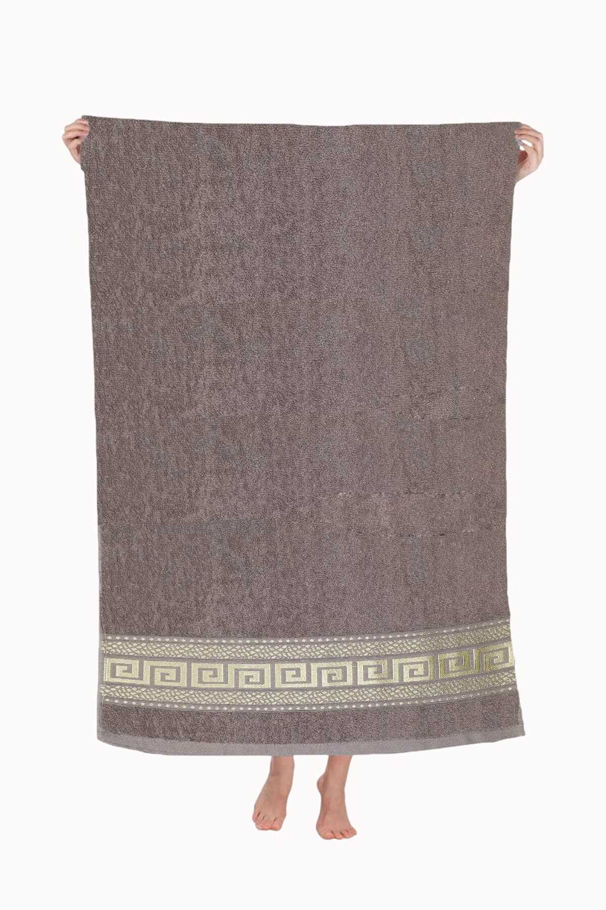 Nayra %100 Pamuklu Banyo Havlusu 70x140 Cm Kahve resmi