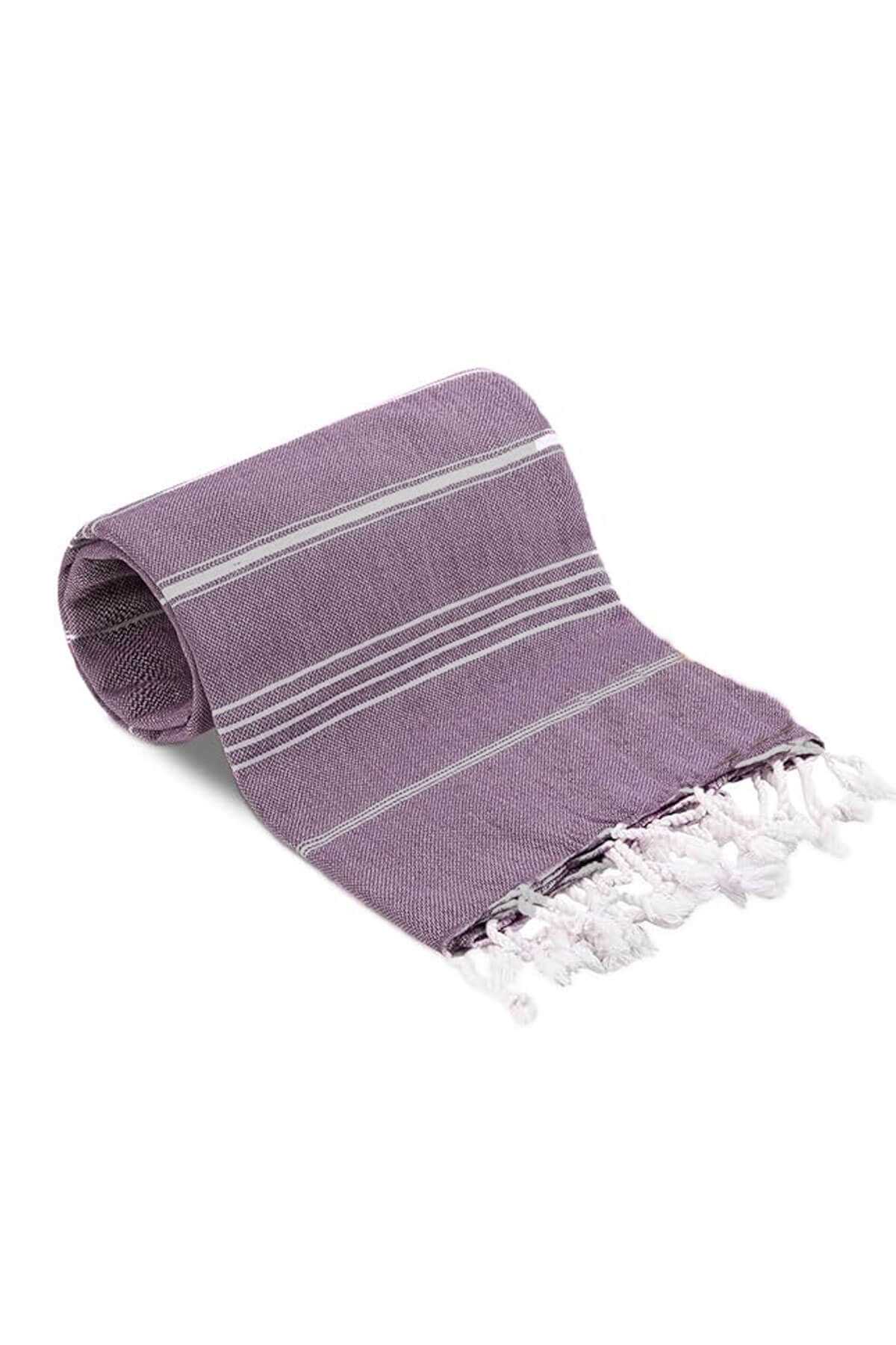 Summer Wind Soft %100 Pamuk Peştemal 100x180 cm Mor resmi