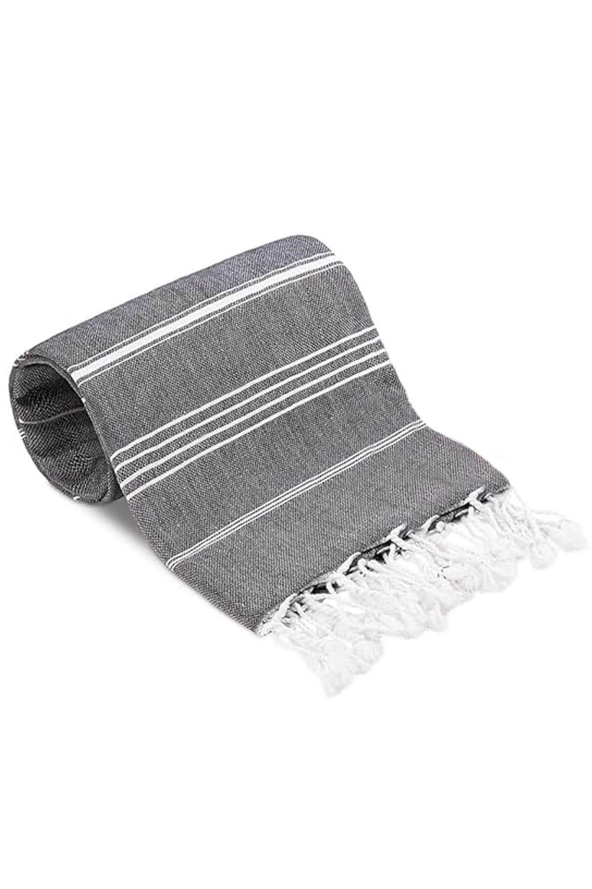 Summer Wind Soft %100 Pamuk Peştemal 100x180 cm Siyah resmi