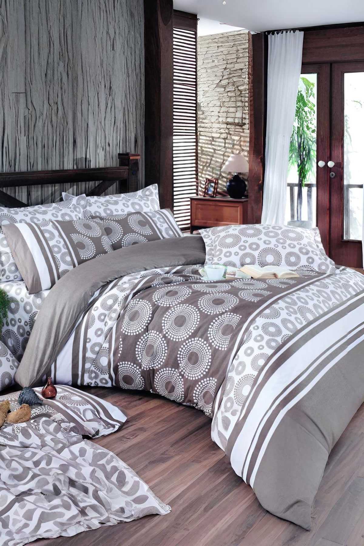 Çift Kişilik Ranforce Nevresim Takımı %100 Pamuklu Harmoni resmi