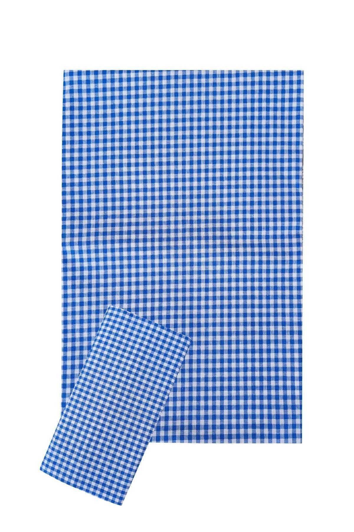 Zefir Desen Sofra Bezi Masa Örtüsü 170 x 170 Cm Mavi resmi