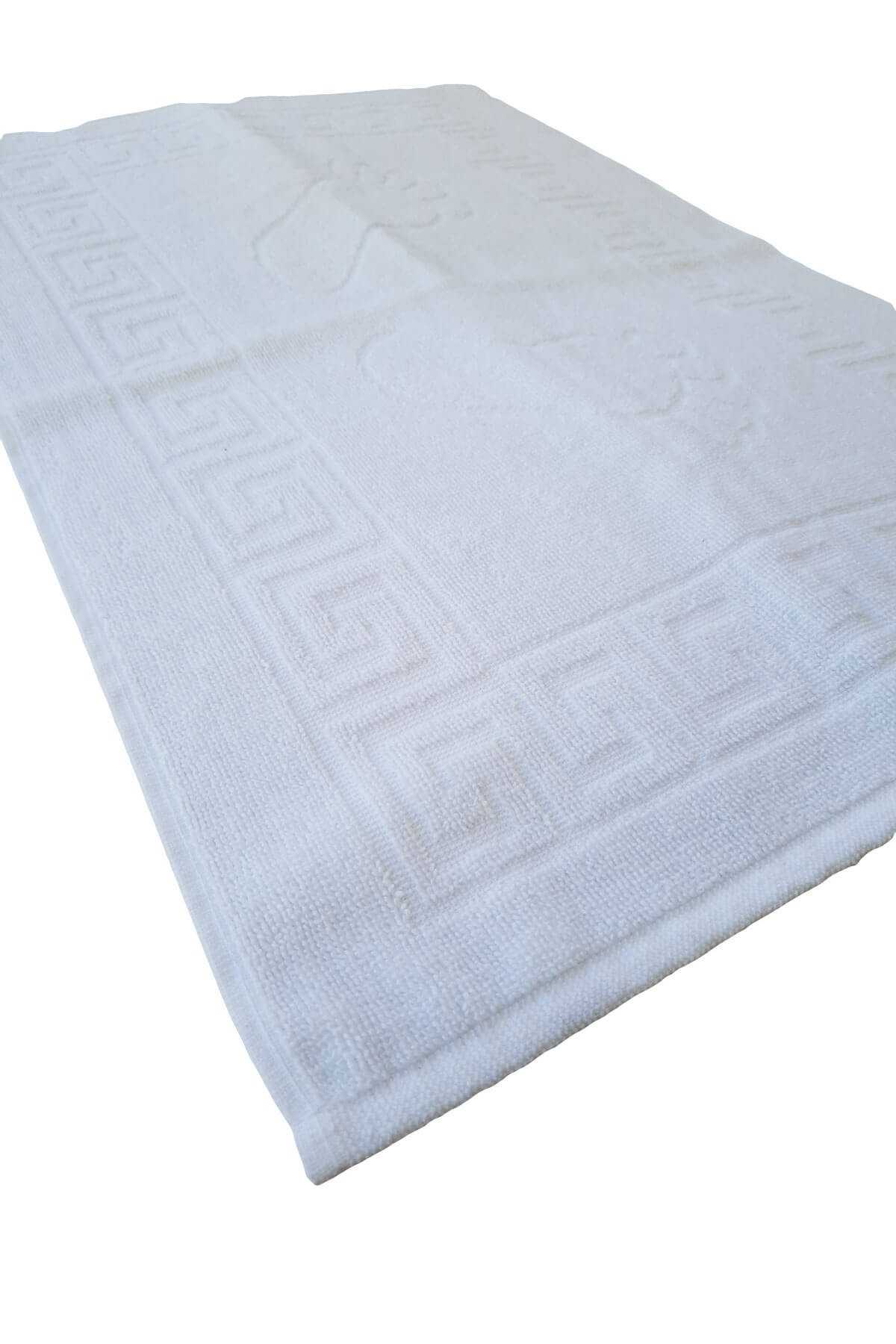 2 li Ayak İzli Banyo Paspas 100 Pamuklu Ayak Havlusu 50x70 Cm resmi