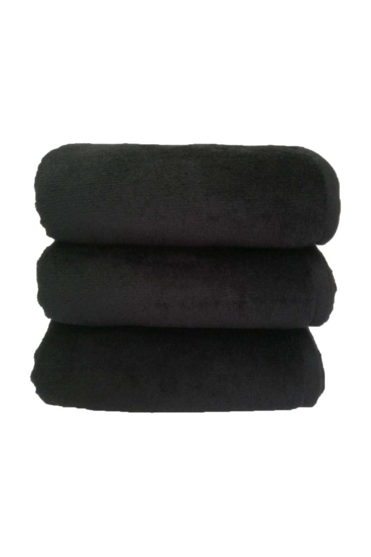 3 lü Paket Boya Tutmayan Mikrofiber El Yüz Spor Kuaför Havlusu 50X90 Cm resmi