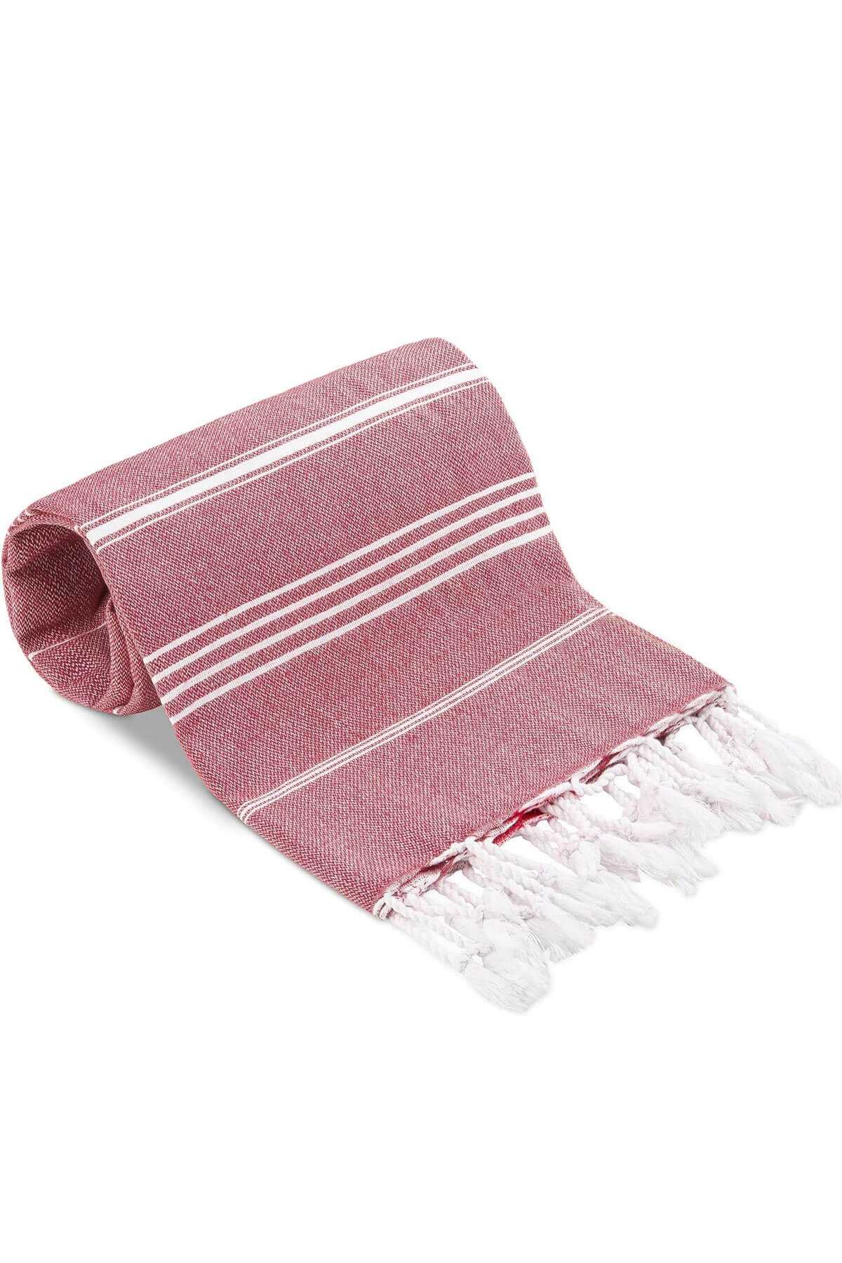 Summer Wind Soft %100 Pamuk Peştemal 100x180 cm Bordo resmi