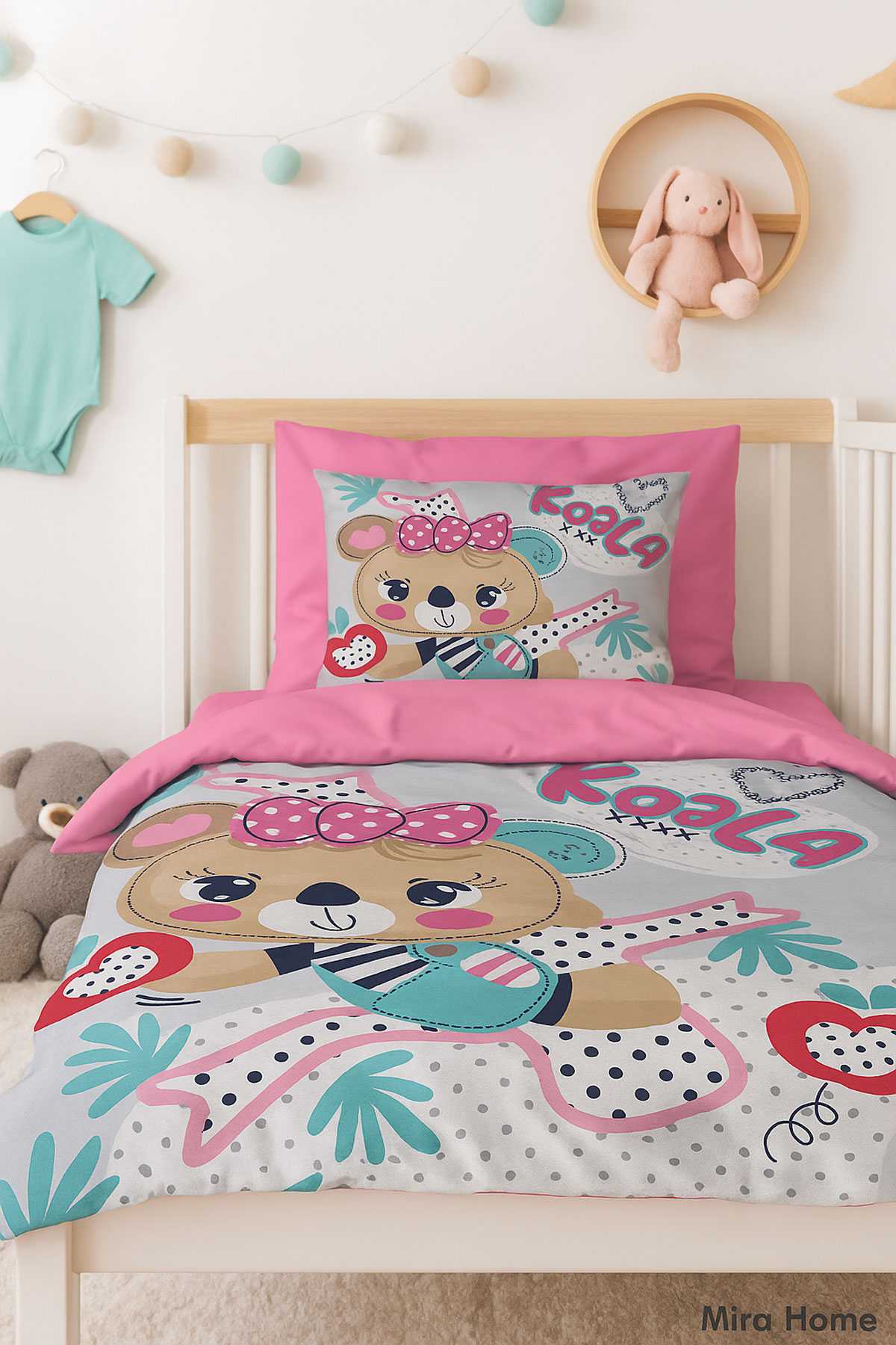 Dijital Baskılı 3d Pamuklu Yenidoğan Bebek Nevresim Takımı Baby Koala resmi