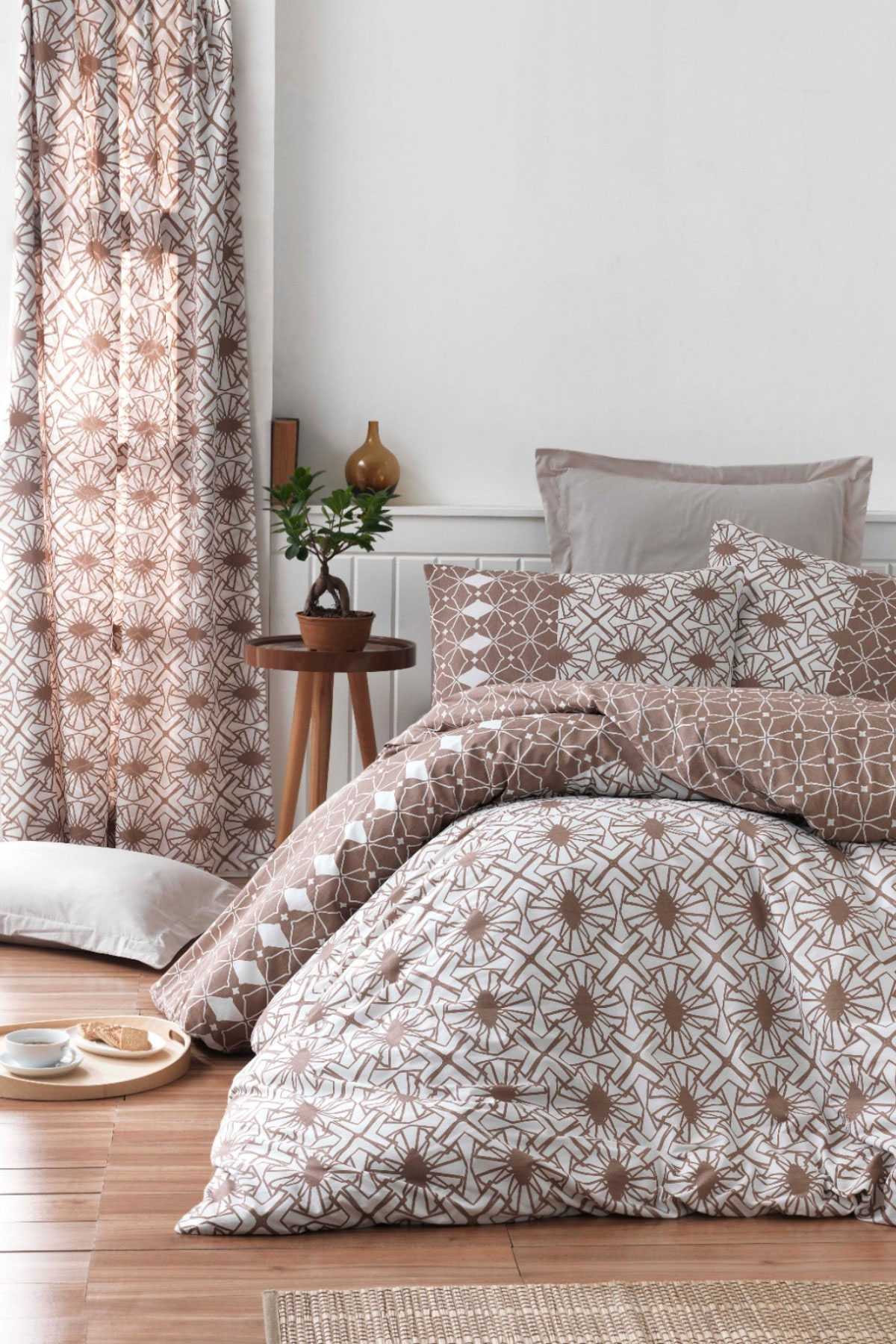 Çift Kişilik Ranforce Nevresim Takımı %100 Pamuklu Güneş resmi