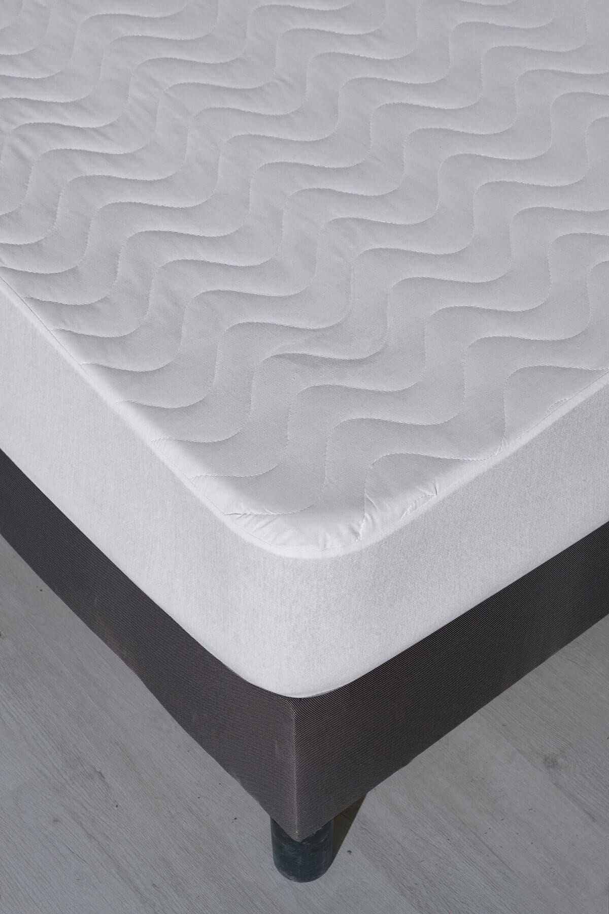 140X200 Kapitoneli Çift Kişilik Sıvı Geçirmez Alez Fitted Geçmeli Yatak Koruyucu resmi