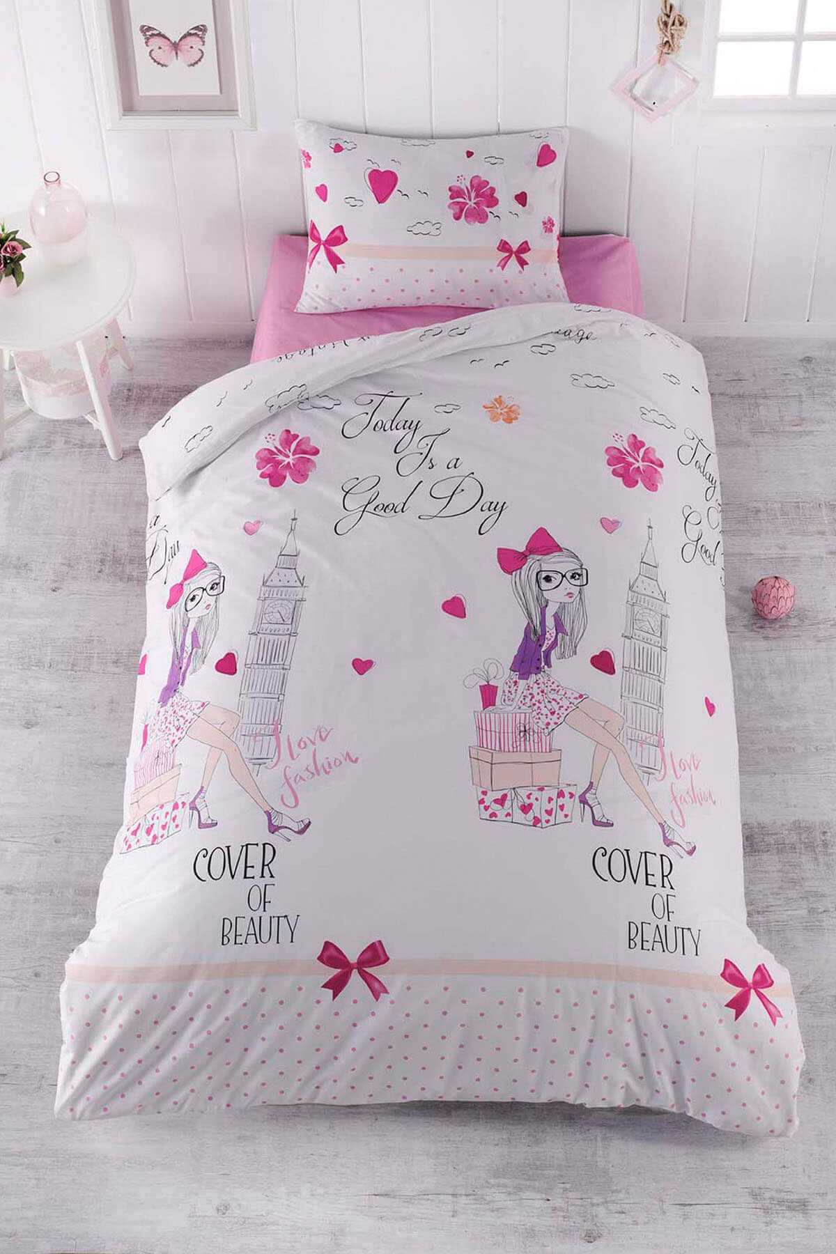 Mira Home Tek Kişilik Genç Kız Çocuk Nevresim Takımı Good Day resmi