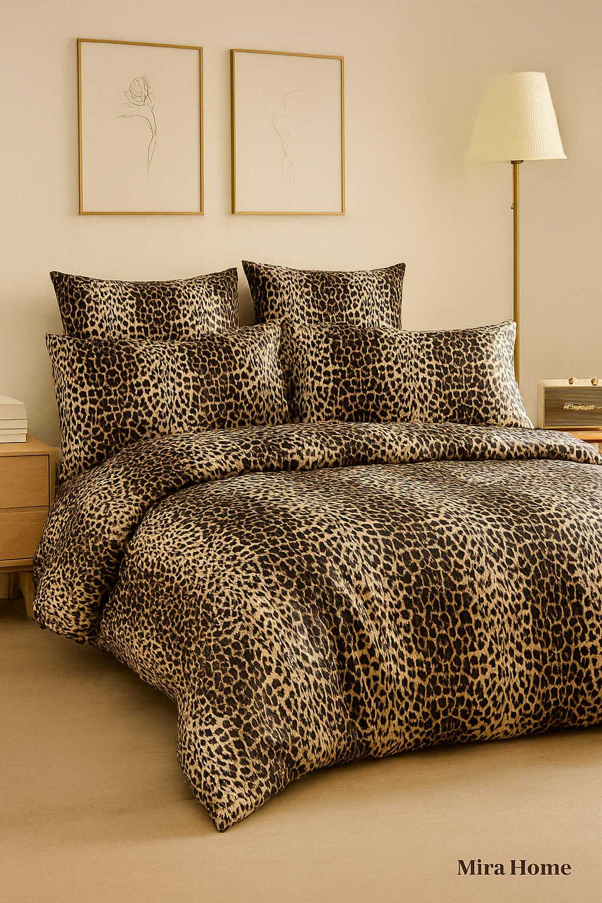 Çift Kişilik Pamuklu Nevresim Takımı Wild Leopard resmi